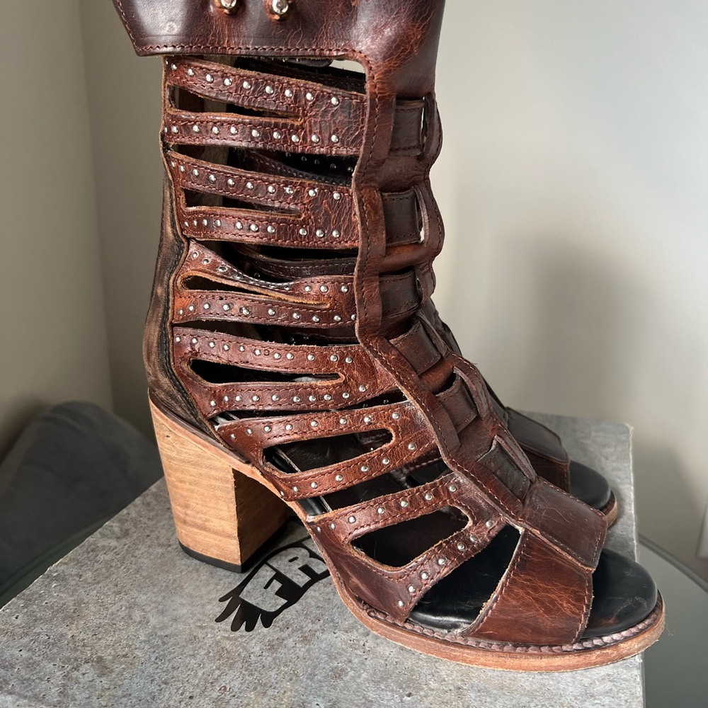 Freebird by Steven Lotus Tobacco Brown Gladiator Sandals